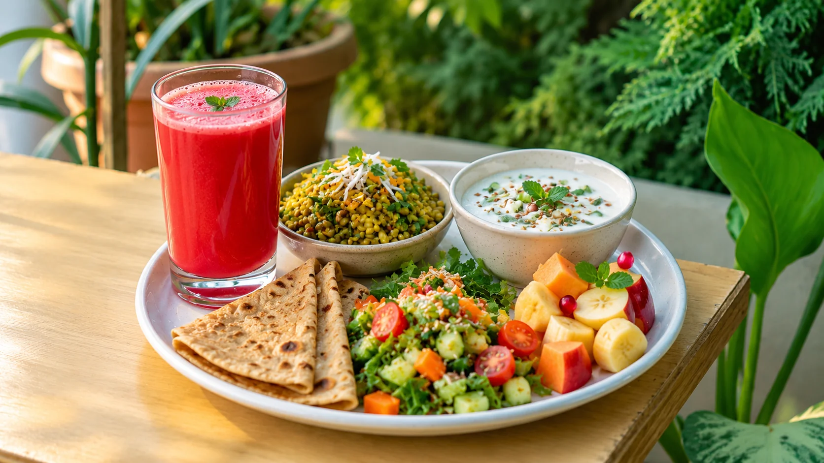 Sattvic meals at Rudra Yogpeeth