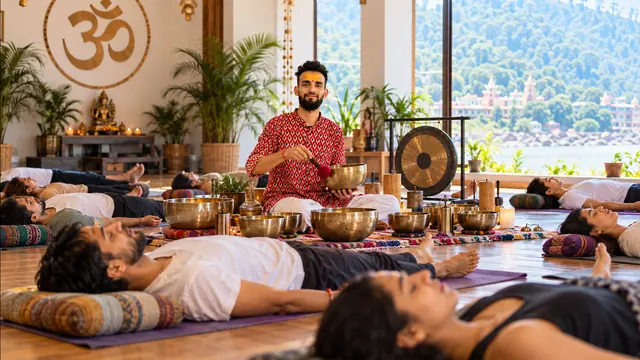 Sound Healing session at Rudra Yogpeeth