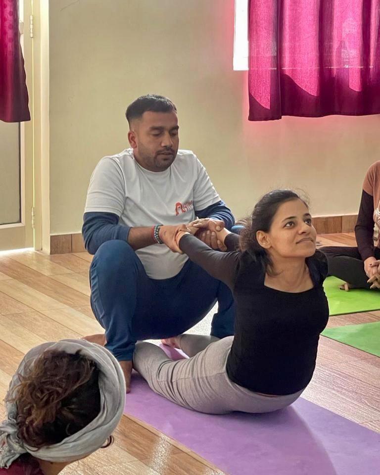 Certified yoga teacher training program in Rishikesh, India.